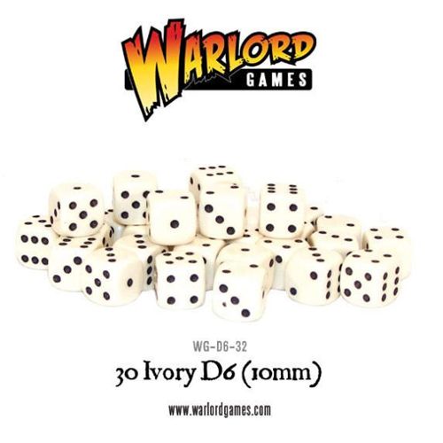 D6 Dice Pack - Ivory (30)