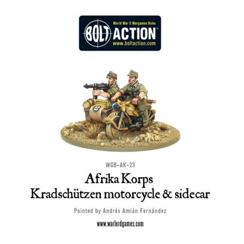 Afrika Korps Kradschutzen motorcycle and sidecar