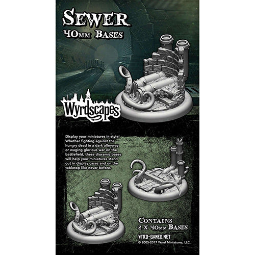 Wyrdscapes Sewer 40mm Bases - 2 Pack