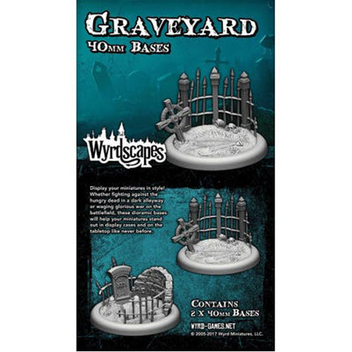 Wyrdscapes Graveyard 40mm Bases - 2 Pack