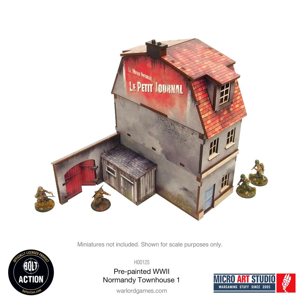 Bolt Action: WW2 Normandy Townhouse 1 PREPAINTED _1