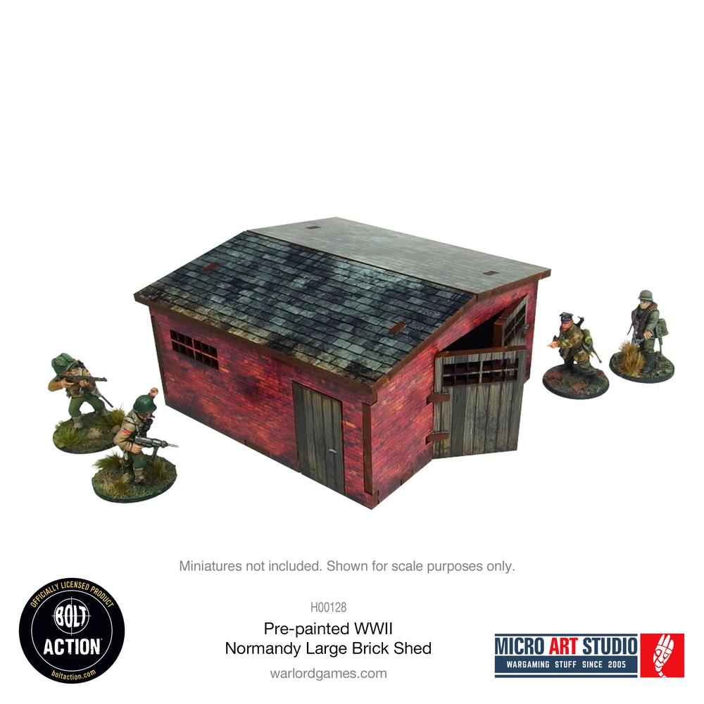 Bolt Action: WW2 Normandy Large Brick Shed PREPAINTED _1