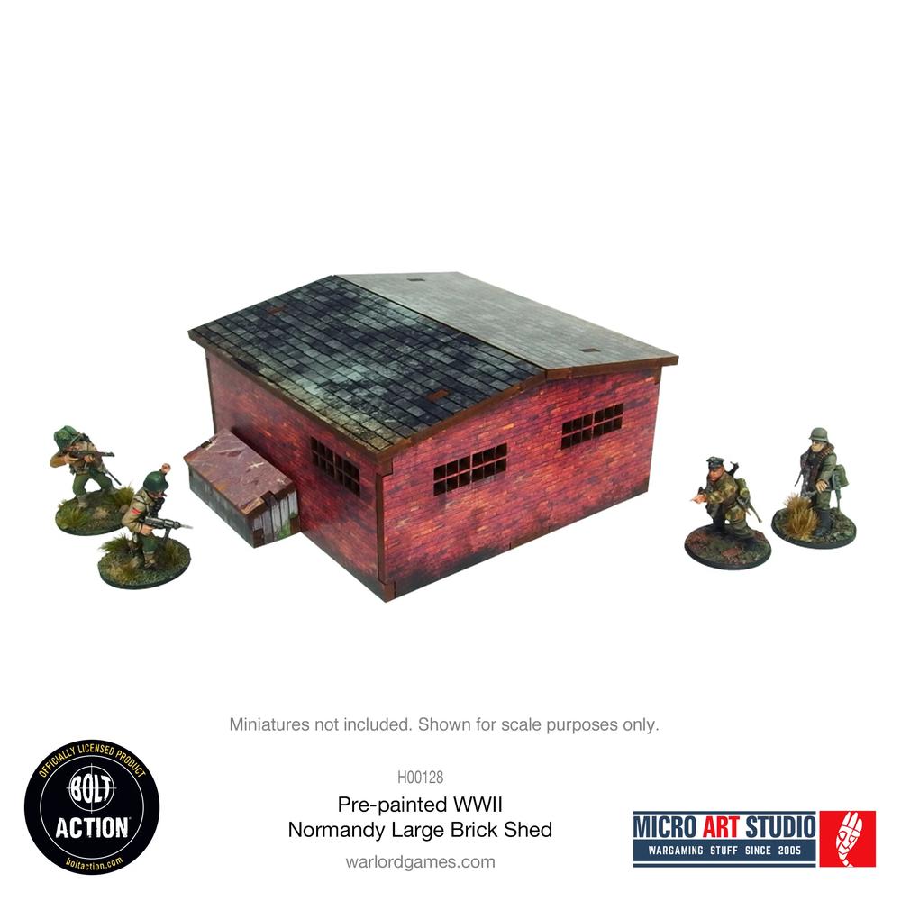 Bolt Action: WW2 Normandy Large Brick Shed PREPAINTED _2