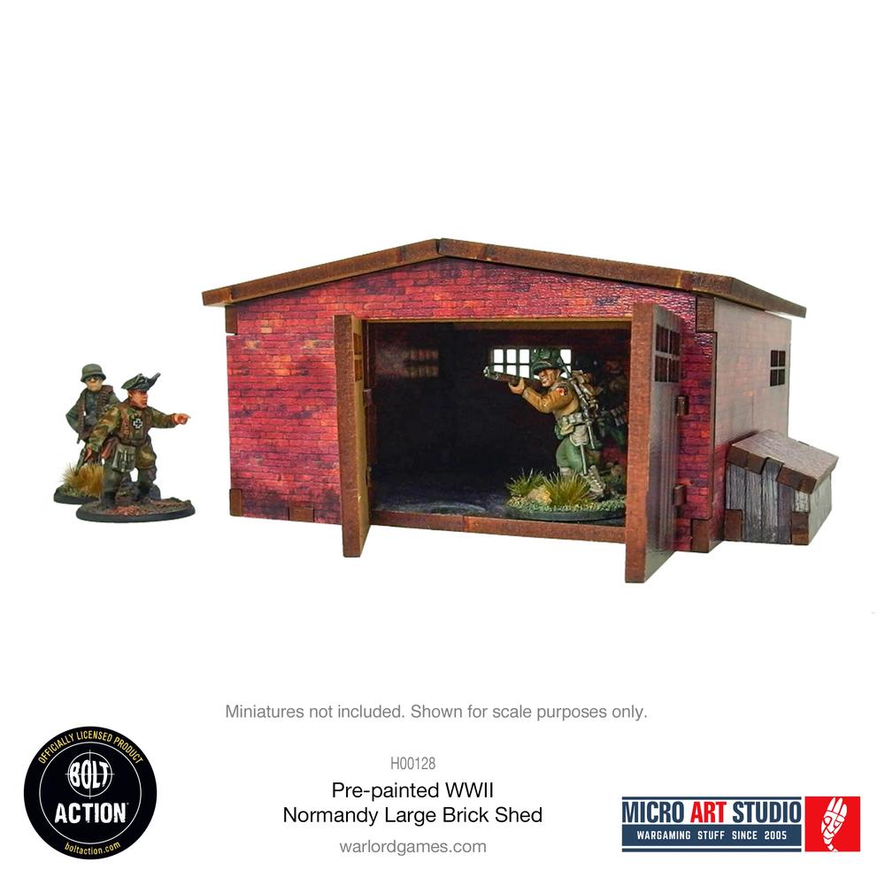 Bolt Action: WW2 Normandy Large Brick Shed PREPAINTED _3