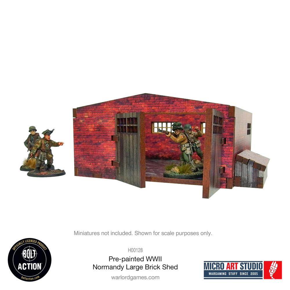 Bolt Action: WW2 Normandy Large Brick Shed PREPAINTED _4