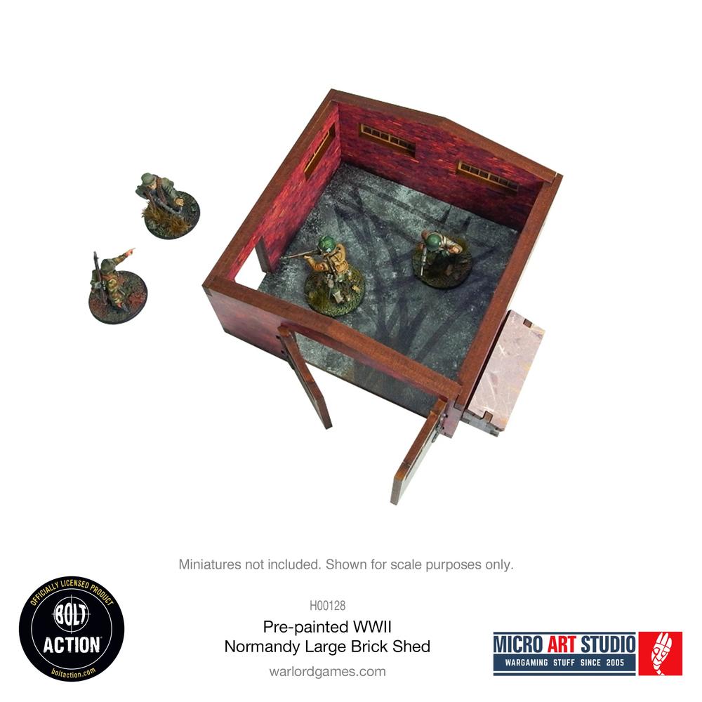 Bolt Action: WW2 Normandy Large Brick Shed PREPAINTED _5