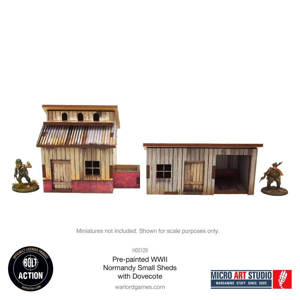Bolt Action: WW2 Normandy Small Sheds with Dovecote PREPAINTED _2