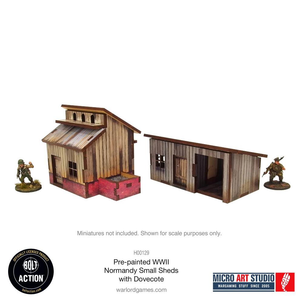 Bolt Action: WW2 Normandy Small Sheds with Dovecote PREPAINTED _3