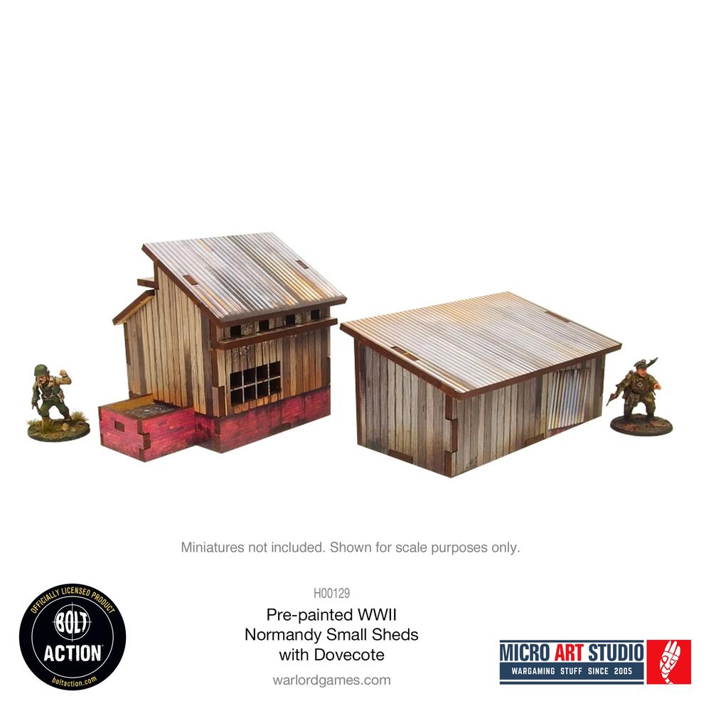 Bolt Action: WW2 Normandy Small Sheds with Dovecote PREPAINTED _4