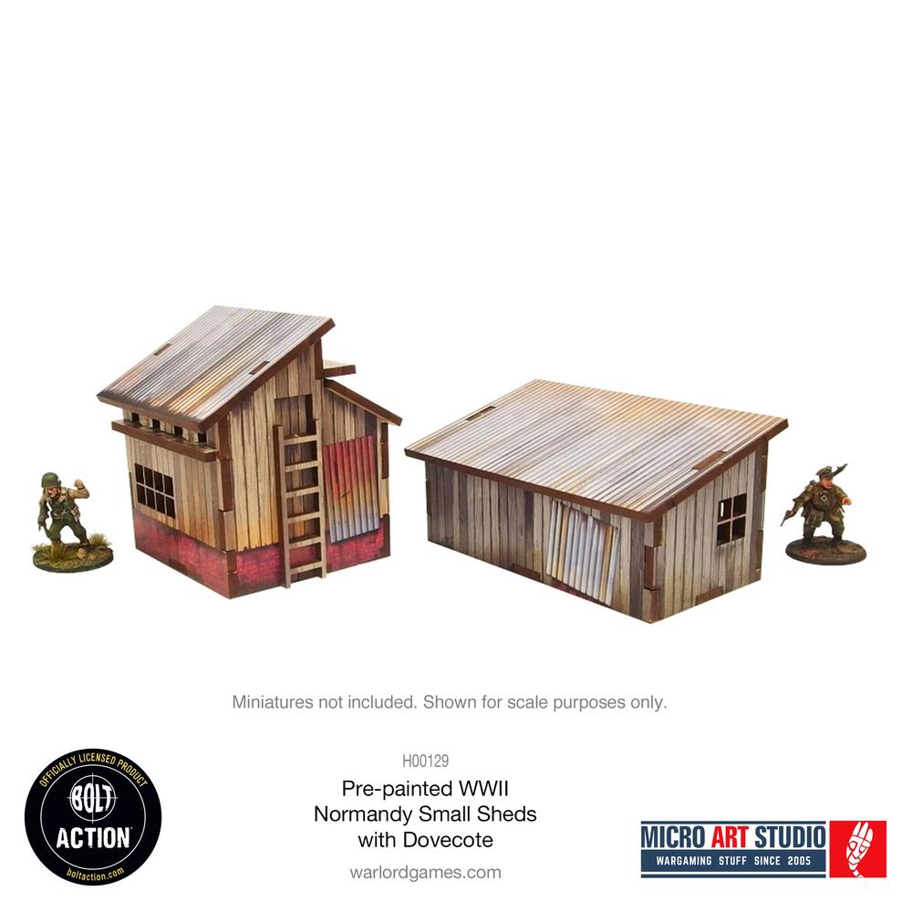 Bolt Action: WW2 Normandy Small Sheds with Dovecote PREPAINTED _5