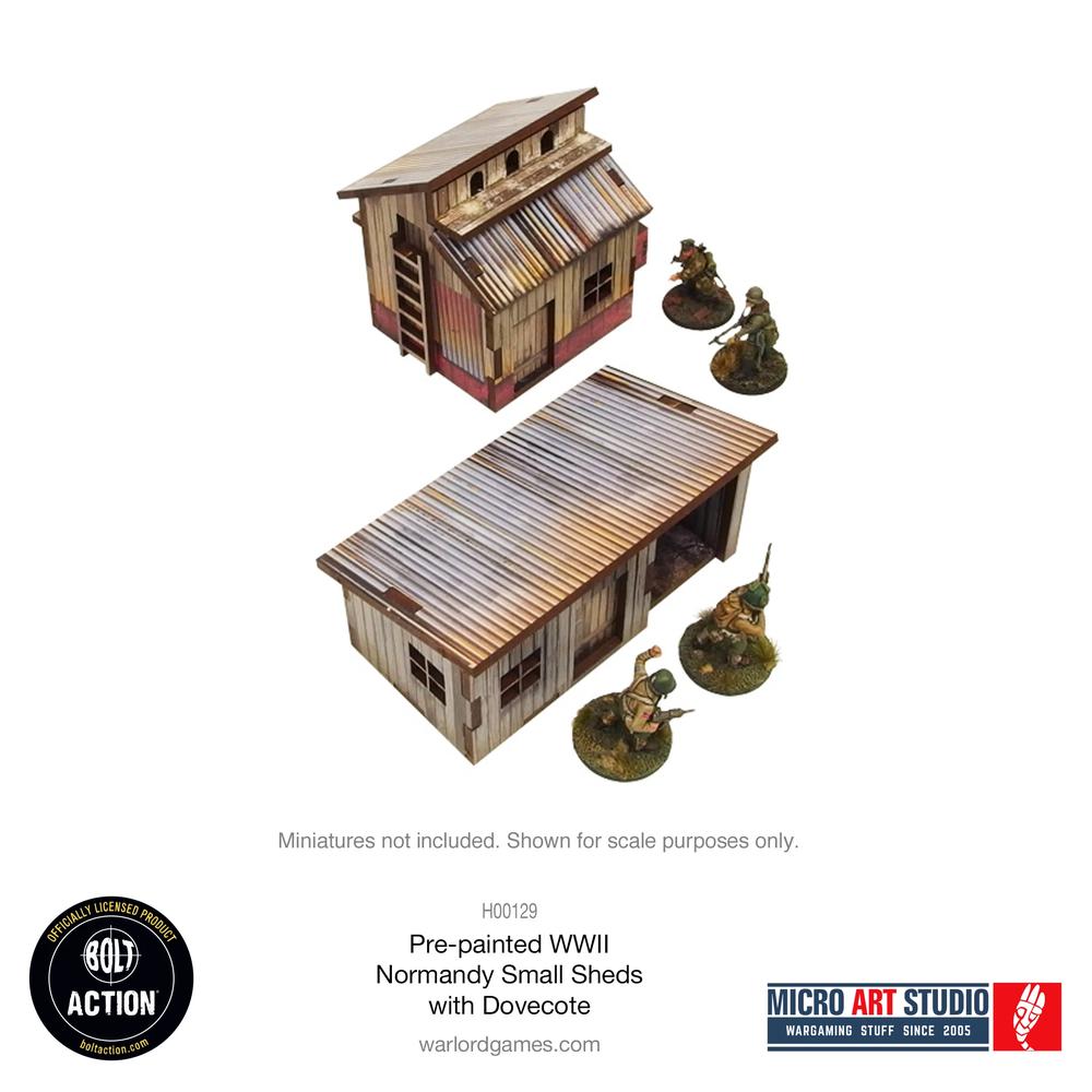 Bolt Action: WW2 Normandy Small Sheds with Dovecote PREPAINTED _6