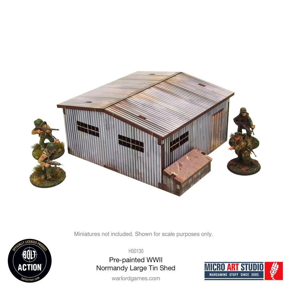 Bolt Action: WW2 Normandy Large Tin Shed PREPAINTED _1