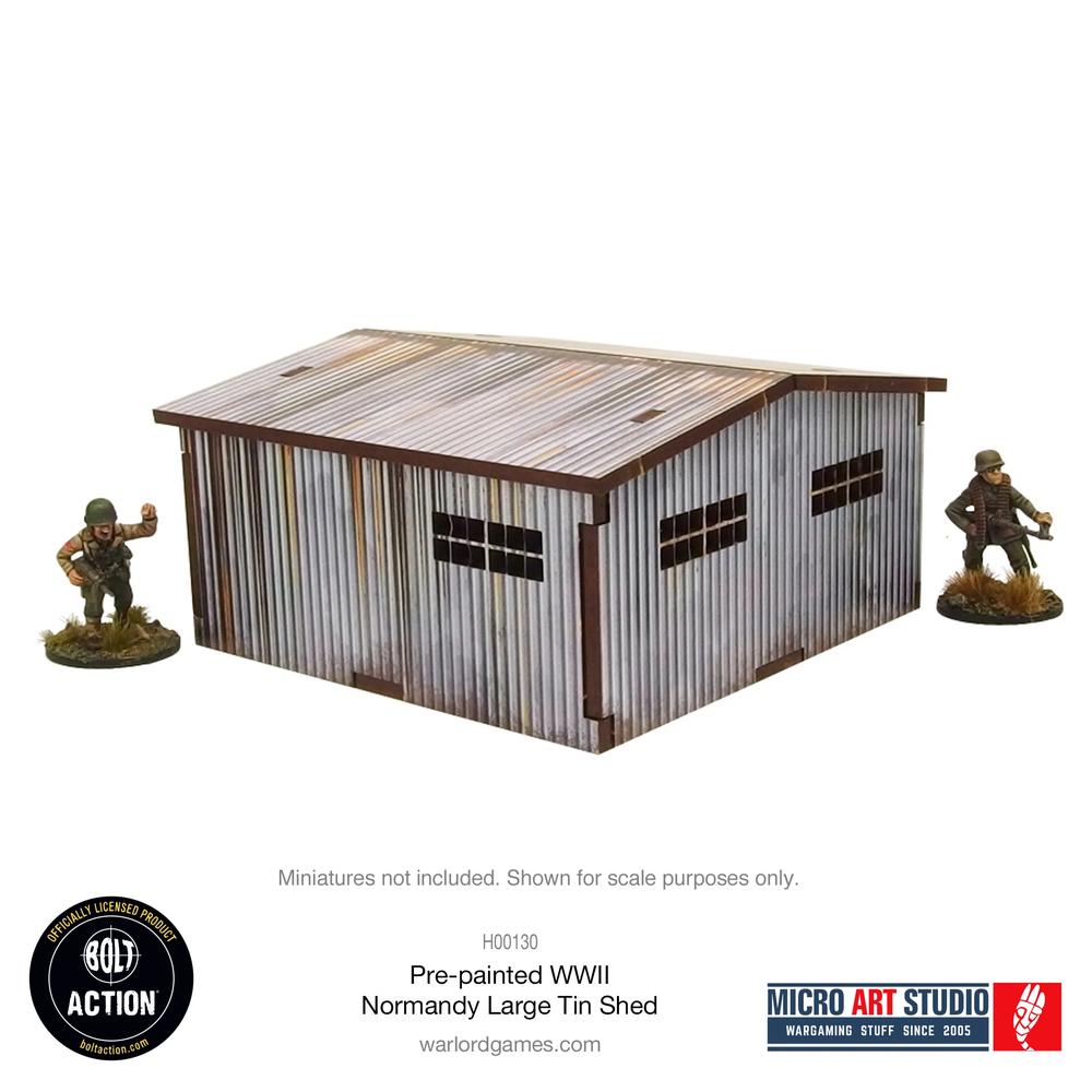 Bolt Action: WW2 Normandy Large Tin Shed PREPAINTED _2