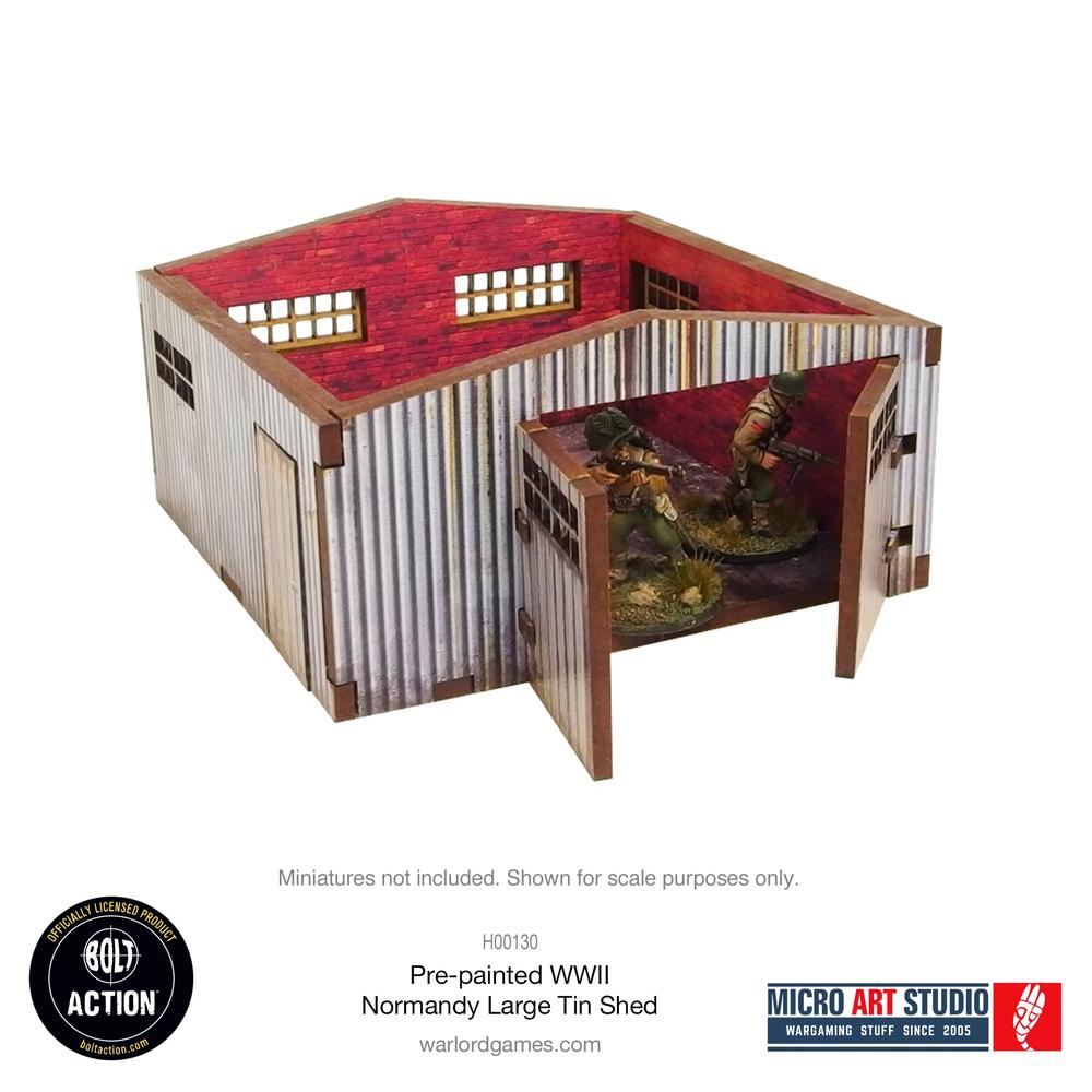 Bolt Action: WW2 Normandy Large Tin Shed PREPAINTED _3