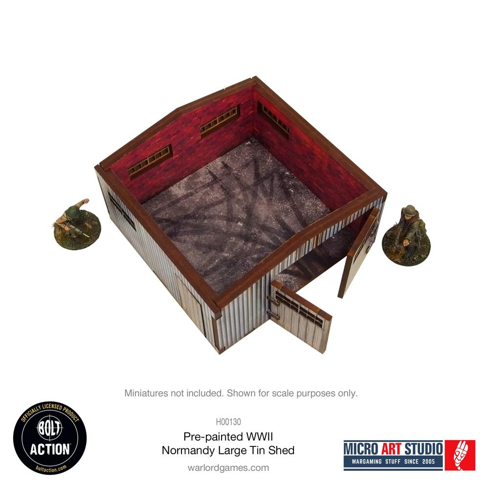 Bolt Action: WW2 Normandy Large Tin Shed PREPAINTED _4