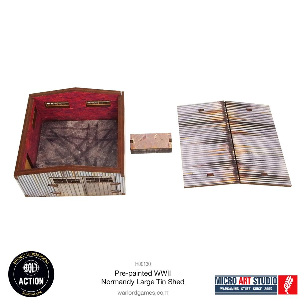 Bolt Action: WW2 Normandy Large Tin Shed PREPAINTED _5
