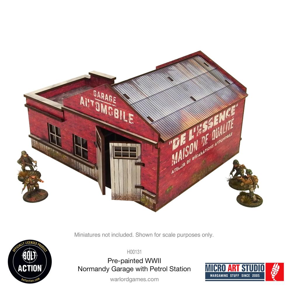 Bolt Action: WW2 Normandy Garage with Petrol Station PREPAINTED _1