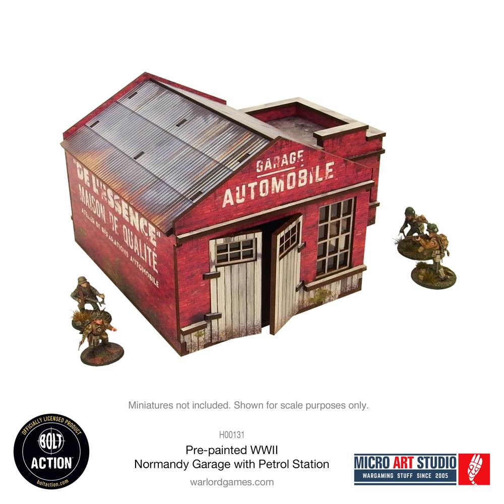 Bolt Action: WW2 Normandy Garage with Petrol Station PREPAINTED _2
