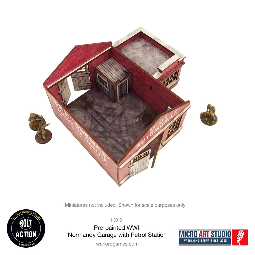 Bolt Action: WW2 Normandy Garage with Petrol Station PREPAINTED _3