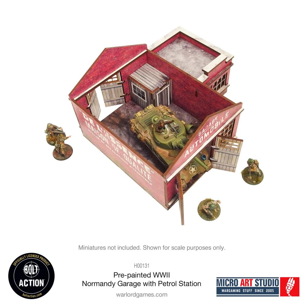 Bolt Action: WW2 Normandy Garage with Petrol Station PREPAINTED _4