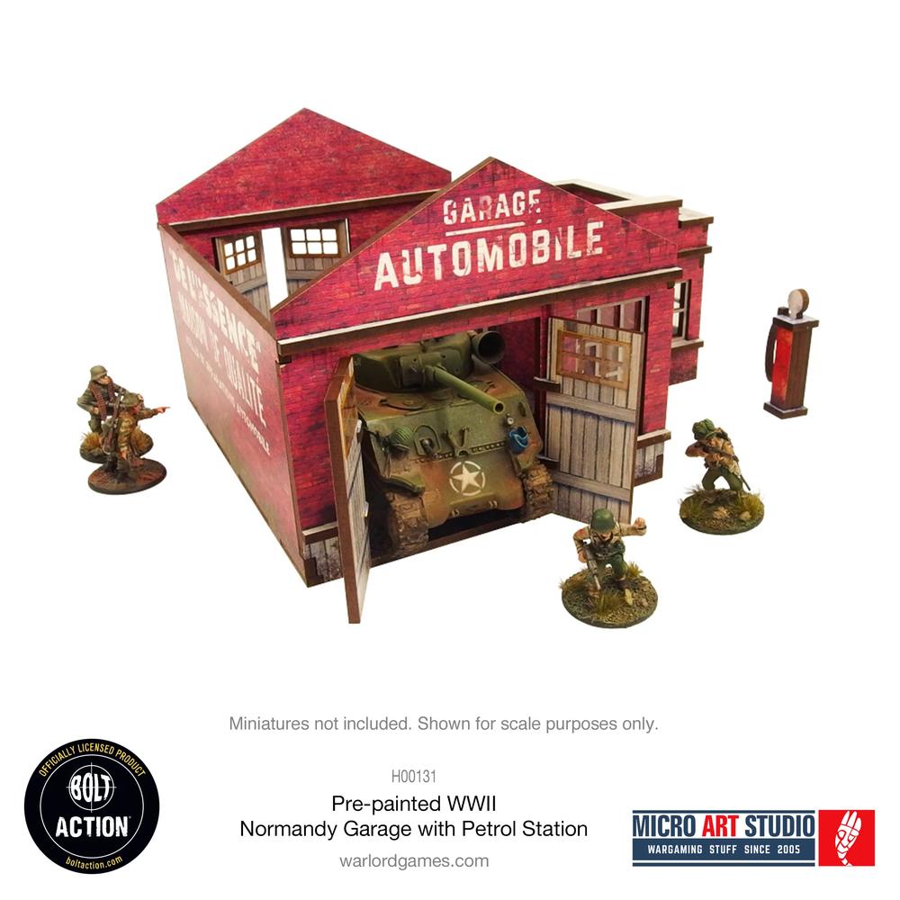 Bolt Action: WW2 Normandy Garage with Petrol Station PREPAINTED _5