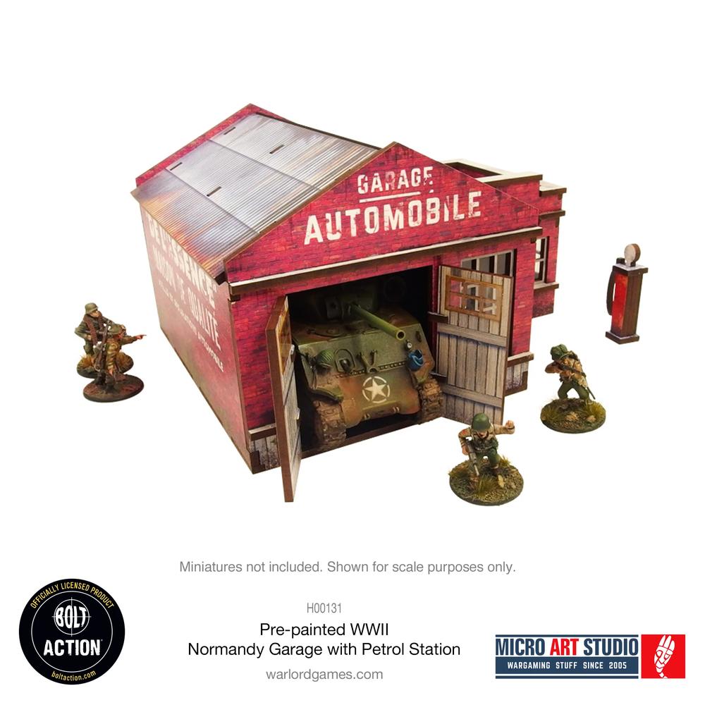 Bolt Action: WW2 Normandy Garage with Petrol Station PREPAINTED _6