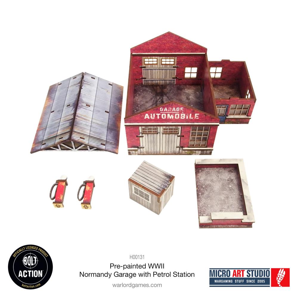 Bolt Action: WW2 Normandy Garage with Petrol Station PREPAINTED _8