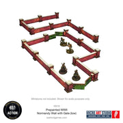Bolt Action: WW2 Normandy Wall with Gate (low) PREPAINTED 