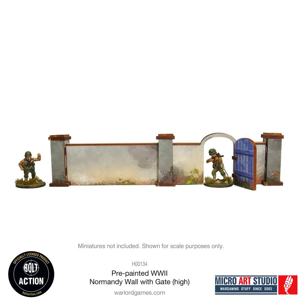 Bolt Action: WW2 Normandy Wall with Gate (high) PREPAINTED_2