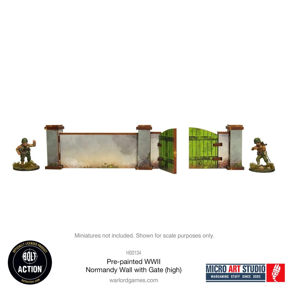 Bolt Action: WW2 Normandy Wall with Gate (high) PREPAINTED_3