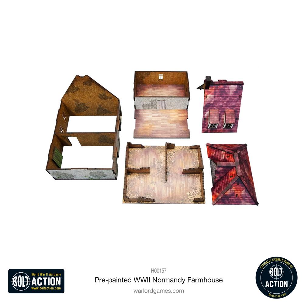 Bolt Action: Pre-painted WWII Normandy Farmhouse_7