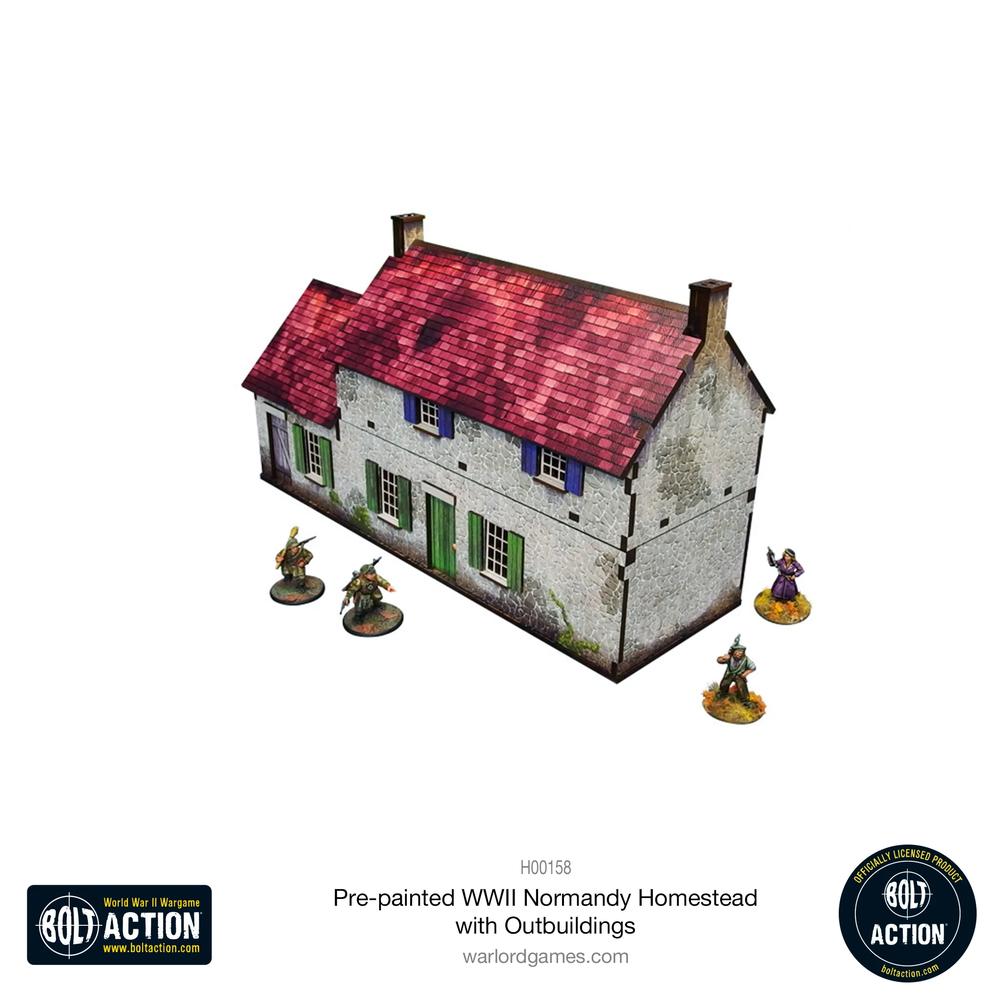 Bolt Action: Pre-painted WWII Normandy Homestead with Outbuildings_1