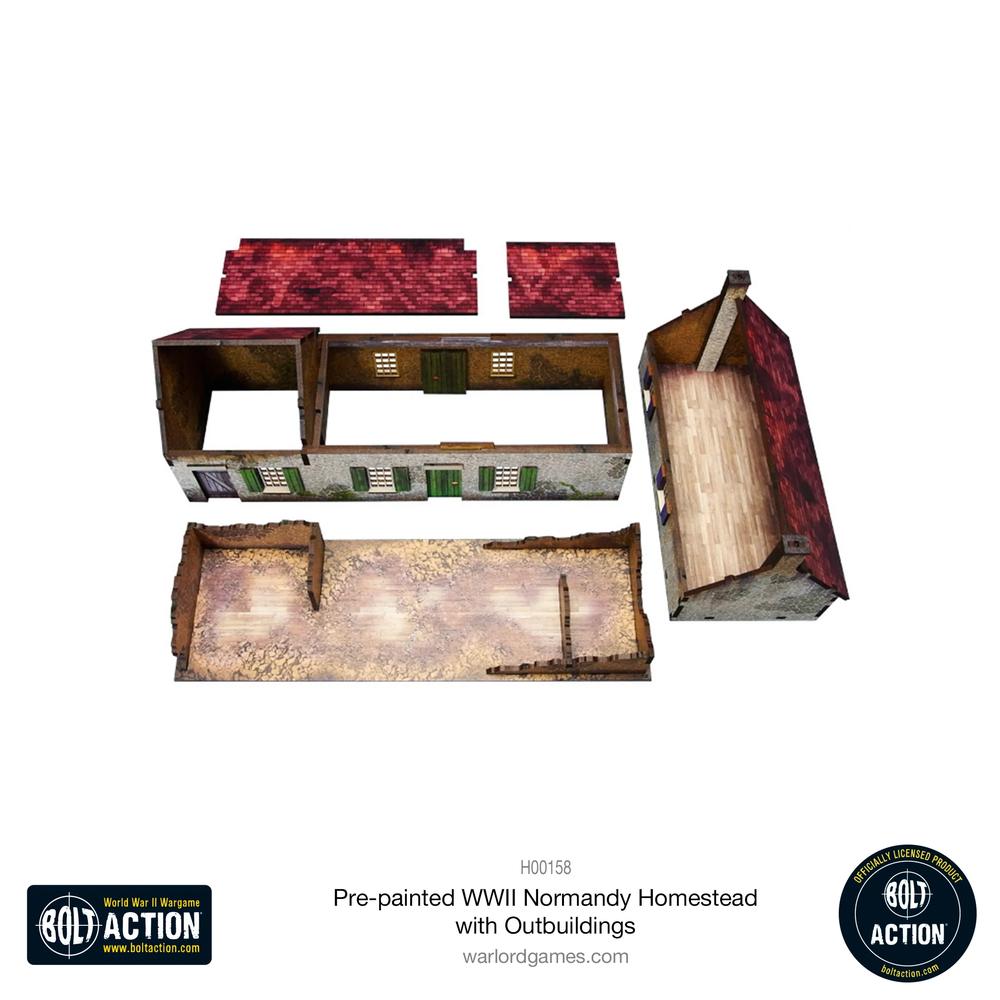 Bolt Action: Pre-painted WWII Normandy Homestead with Outbuildings_10