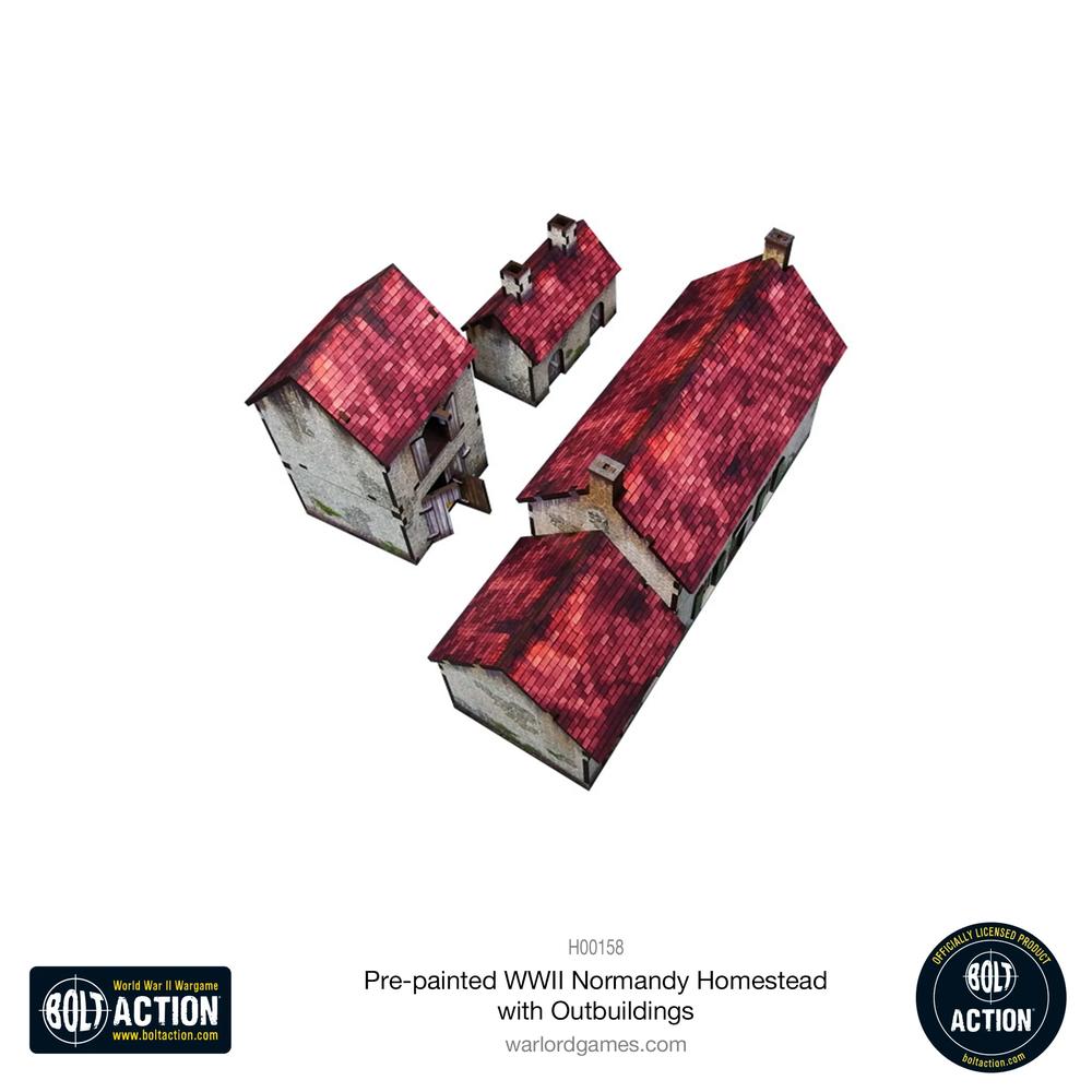 Bolt Action: Pre-painted WWII Normandy Homestead with Outbuildings_11