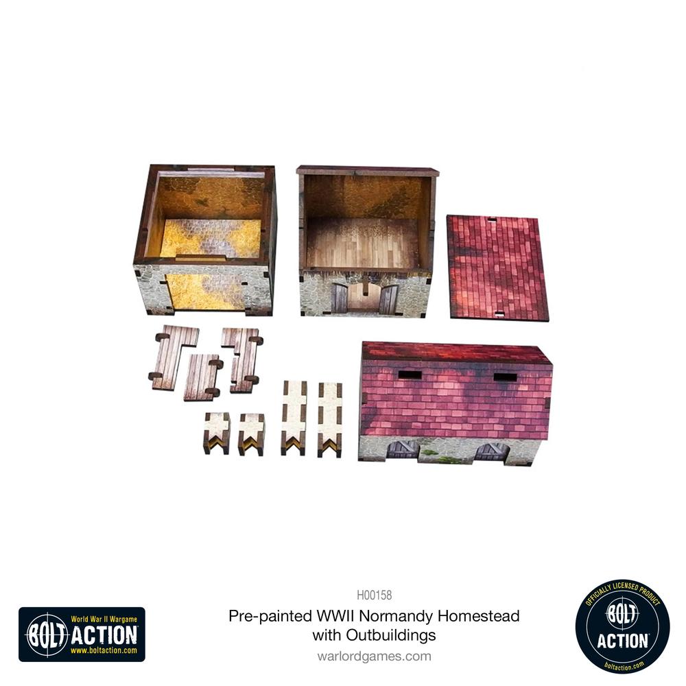Bolt Action: Pre-painted WWII Normandy Homestead with Outbuildings_12
