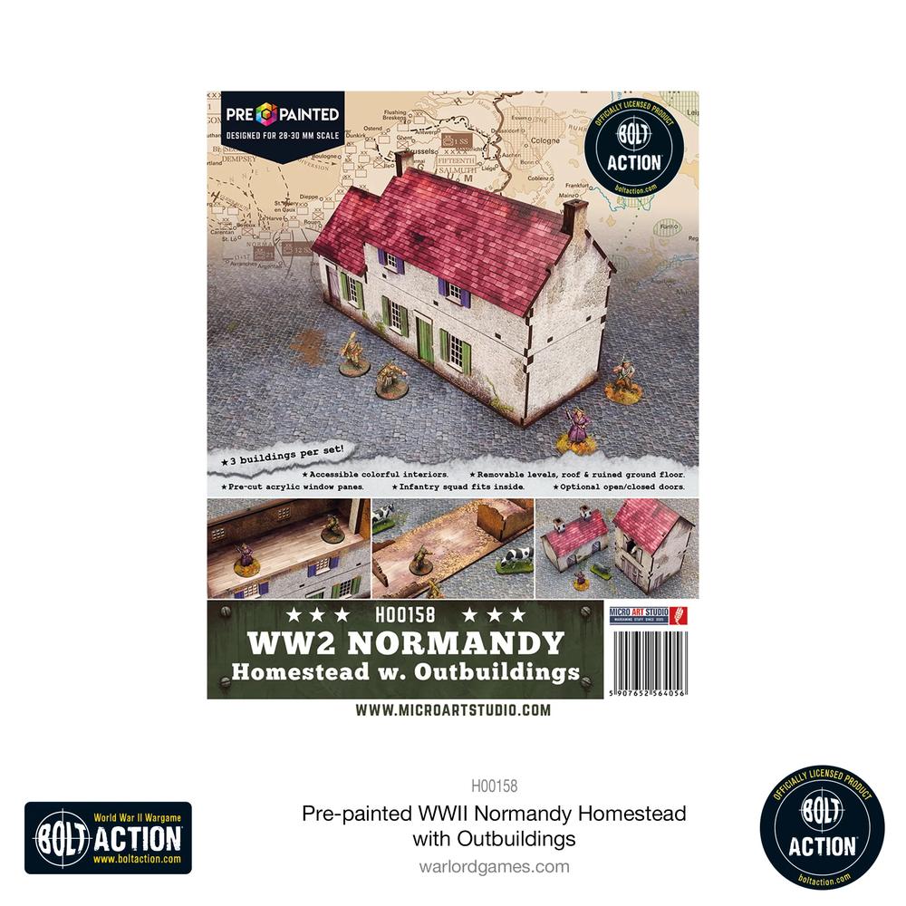 Bolt Action: Pre-painted WWII Normandy Homestead with Outbuildings_13