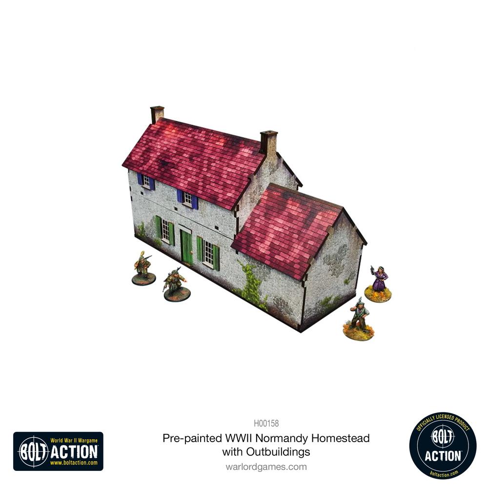 Bolt Action: Pre-painted WWII Normandy Homestead with Outbuildings_2