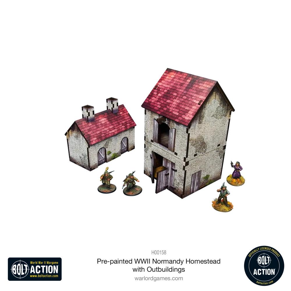Bolt Action: Pre-painted WWII Normandy Homestead with Outbuildings_3