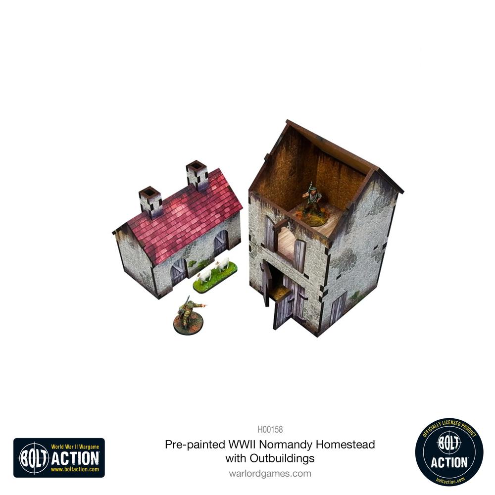 Bolt Action: Pre-painted WWII Normandy Homestead with Outbuildings_7