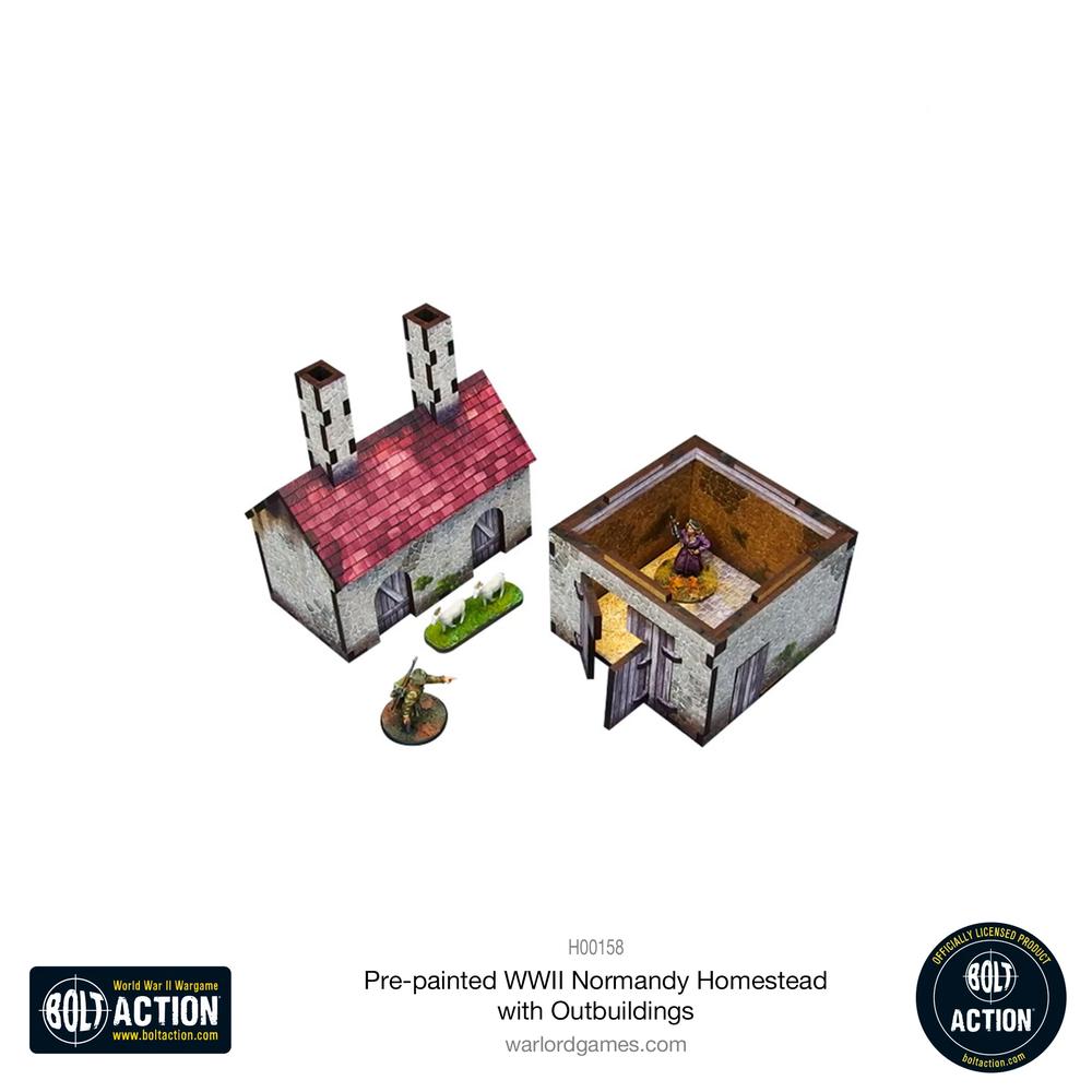 Bolt Action: Pre-painted WWII Normandy Homestead with Outbuildings_8