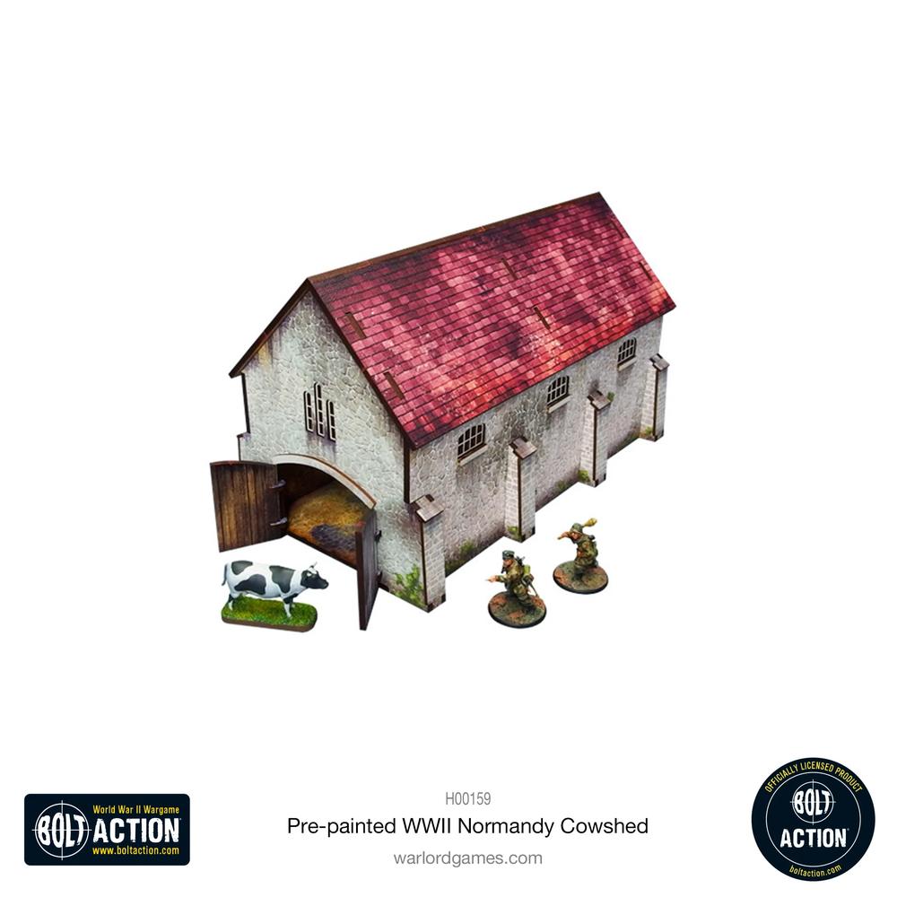 Bolt Action: Pre-painted WWII Normandy Cowshed_1