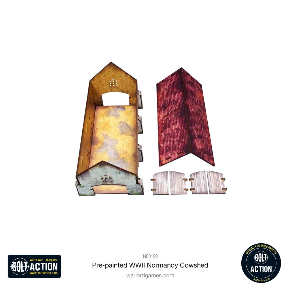 Bolt Action: Pre-painted WWII Normandy Cowshed_3