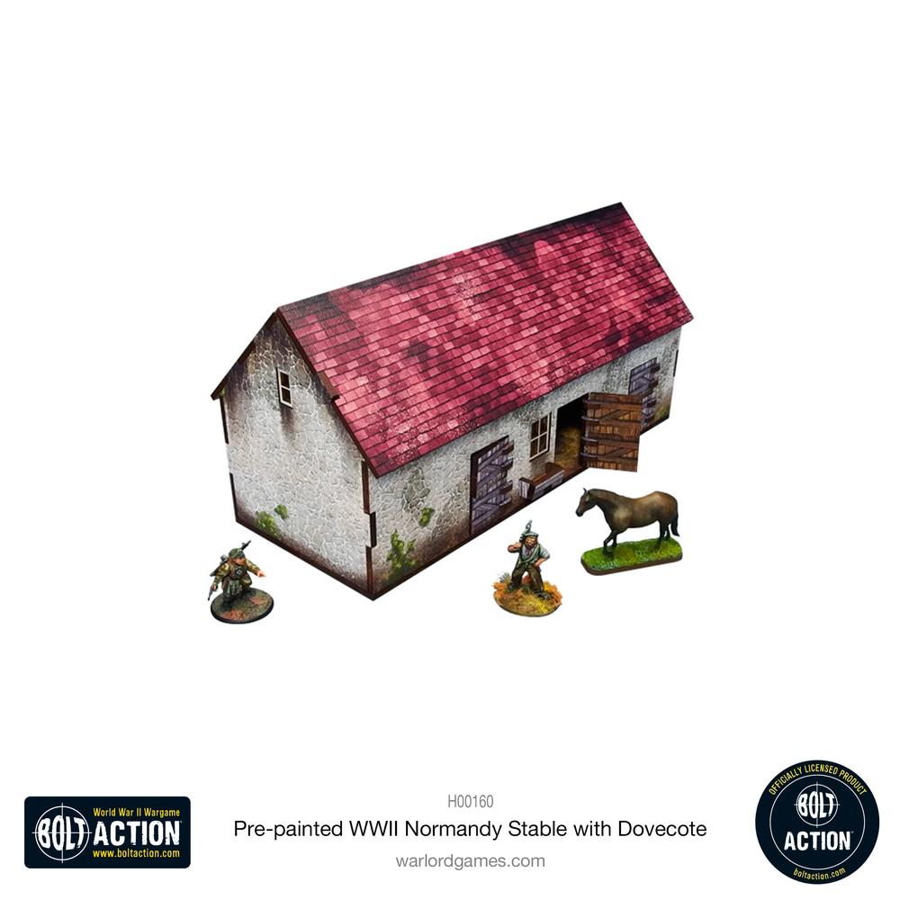 Bolt Action: Pre-painted WWII Normandy Stable with Dovecote_1