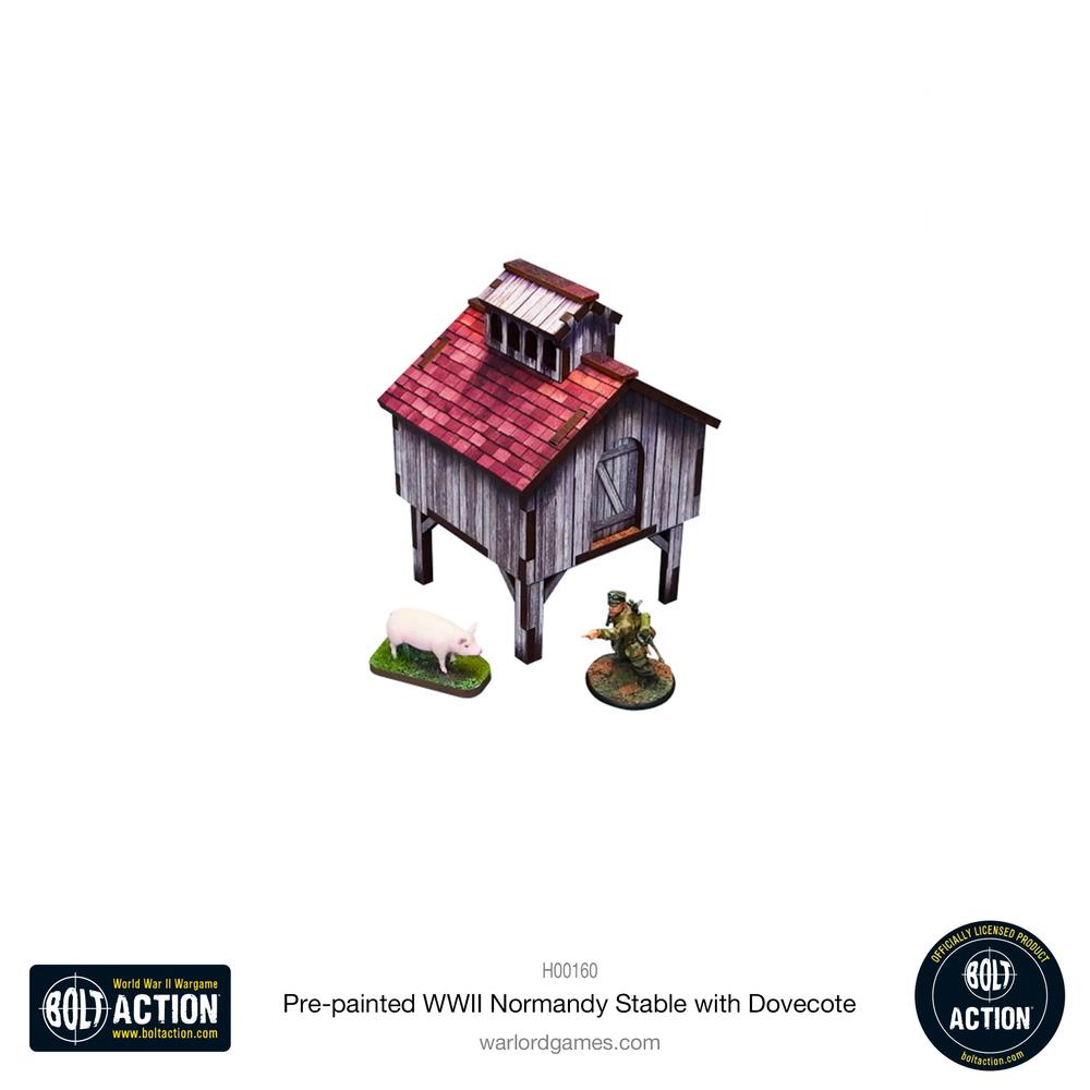 Bolt Action: Pre-painted WWII Normandy Stable with Dovecote_3
