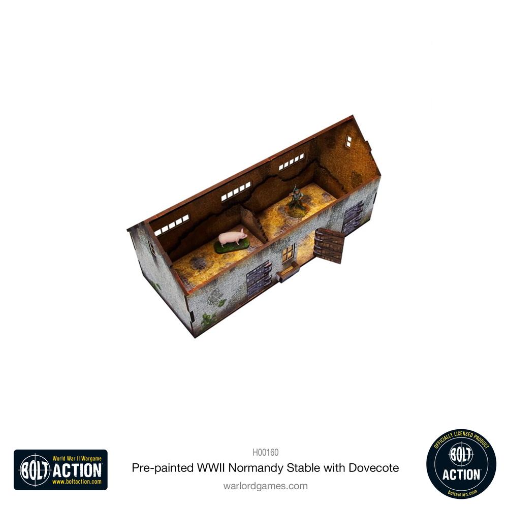 Bolt Action: Pre-painted WWII Normandy Stable with Dovecote_4