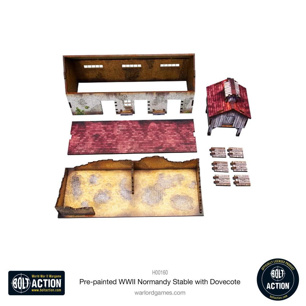 Bolt Action: Pre-painted WWII Normandy Stable with Dovecote_7