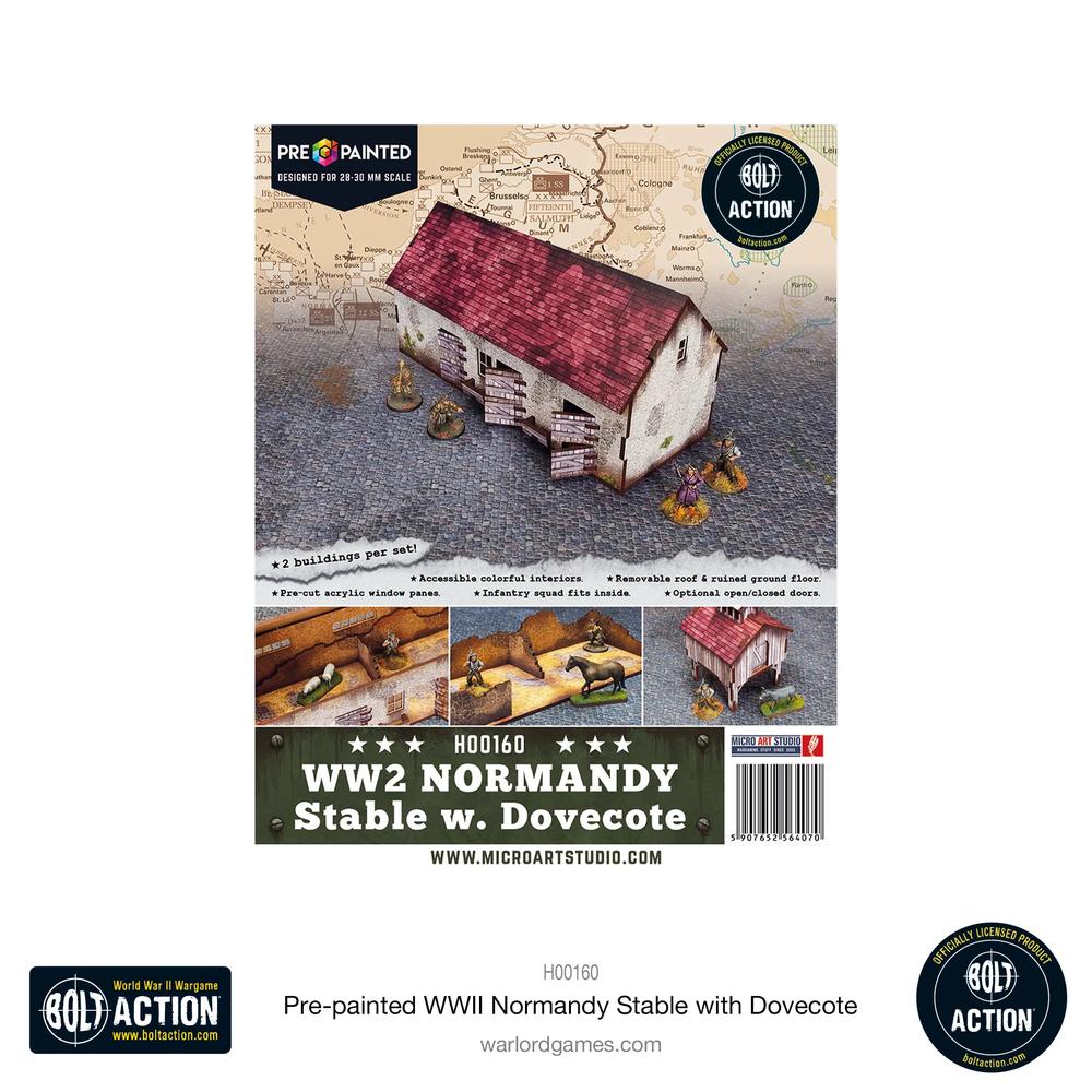 Bolt Action: Pre-painted WWII Normandy Stable with Dovecote_8