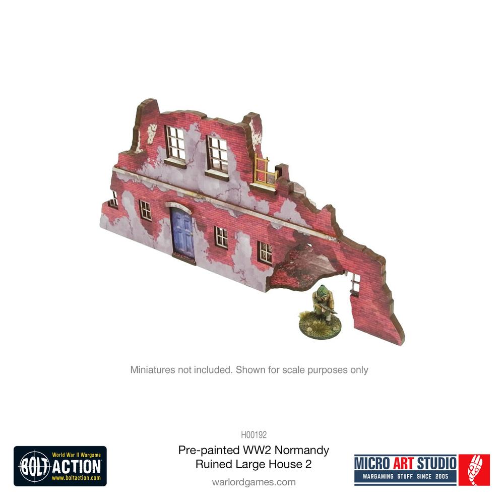 Bolt Action: WW2 Normandy Ruined Large House 2 PREPAINTED_1