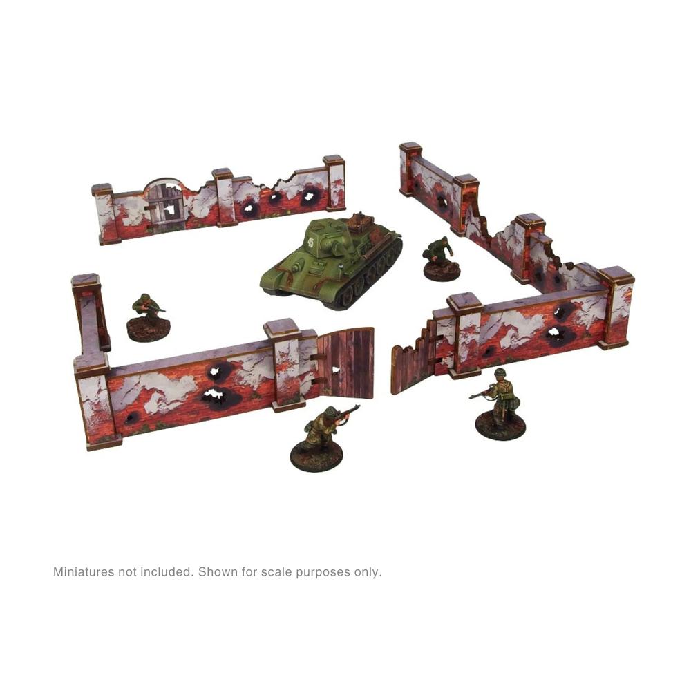 Bolt Action: WW2 Ostfront Stalingrad Walls High PREPAINTED [28mm/1:56]