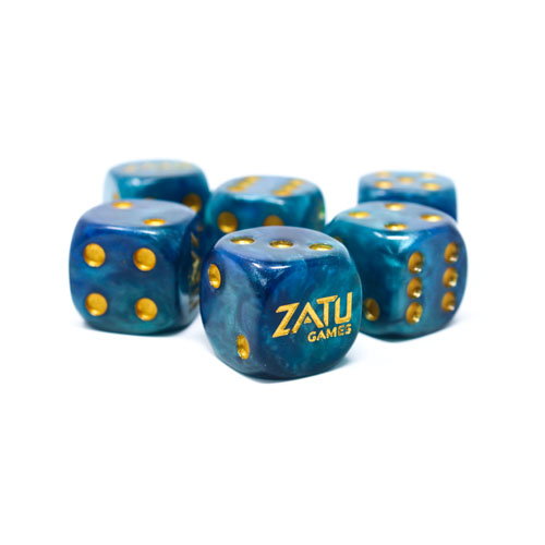 Zatu Dice - Teal/Gold